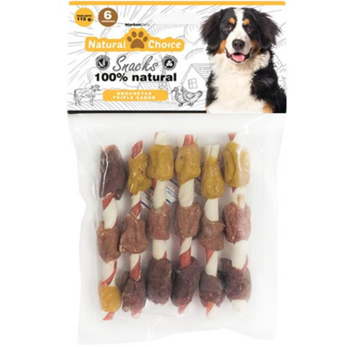 Triple sabor (Pollo, higado y pato) 115g Natural Choice 6 unidades