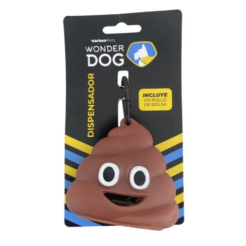 Dispensador de bolsas para fecas diseño emoji