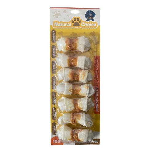 Huesos con pollo 2,5"uno al día" (7 un 2-2,5")