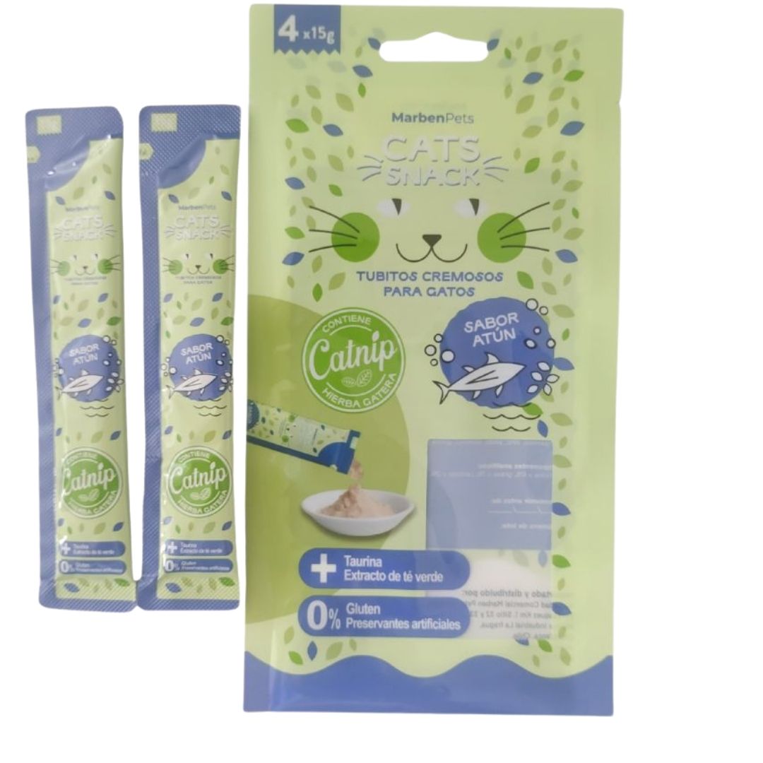 Cats Snack Cremoso Atún y Hierba Gatera