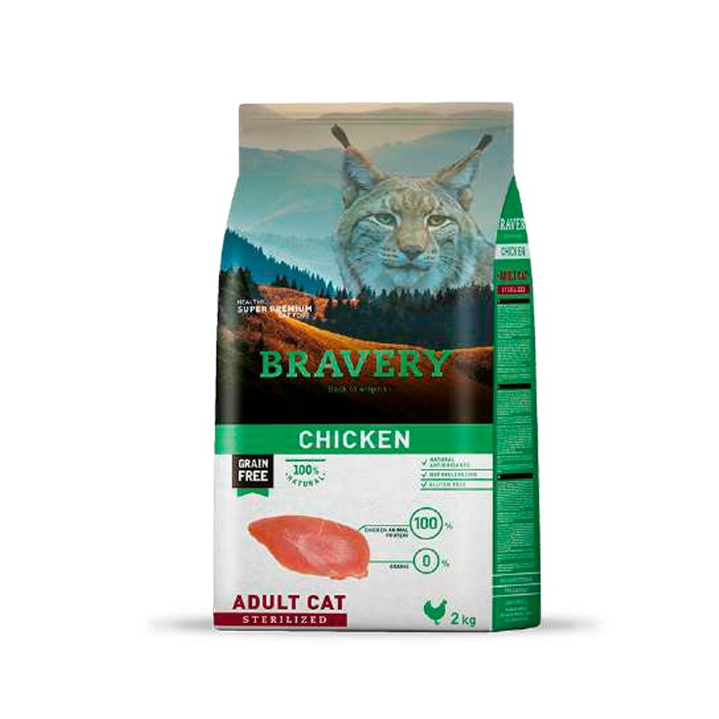BRAVERY CHICKEN ADULT CAT STERILIZED 2 KG